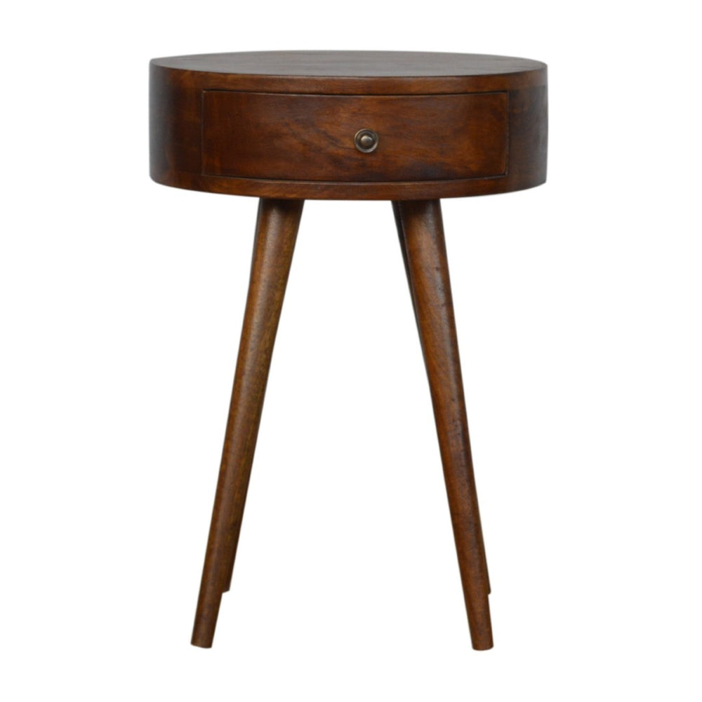 HomeRoots 22" Chestnut Solid Wood Nightstand - Handcrafted Storage Solution for Modern & Cozy Spaces 651496