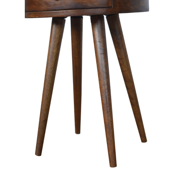 HomeRoots 22" Chestnut Solid Wood Nightstand - Handcrafted Storage Solution for Modern & Cozy Spaces 651496