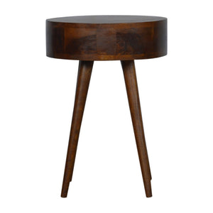HomeRoots 22" Chestnut Solid Wood Nightstand - Handcrafted Storage Solution for Modern & Cozy Spaces 651496
