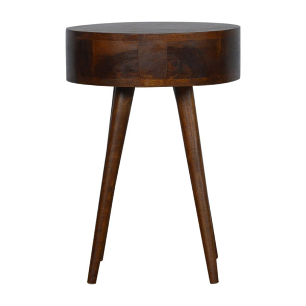 HomeRoots 22" Chestnut Solid Wood Nightstand - Handcrafted Storage Solution for Modern & Cozy Spaces 651496