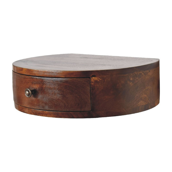 HomeRoots 22" Brown Solid Wood Floating Nightstand – Stylish Wall-Mounted Storage for Modern Bedrooms & More 651500
