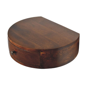 HomeRoots 22" Brown Solid Wood Floating Nightstand – Stylish Wall-Mounted Storage for Modern Bedrooms & More 651500