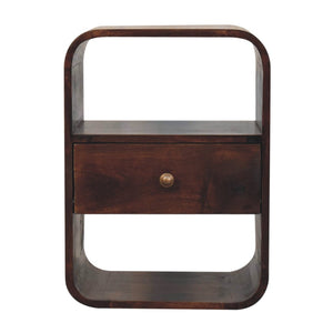 HomeRoots 22" Chestnut Solid Wood Nightstand with Drawer - Handcrafted, Durable & Stylish Compact Accent Table 651502