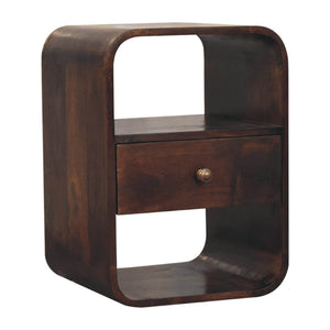 HomeRoots 22" Chestnut Solid Wood Nightstand with Drawer - Handcrafted, Durable & Stylish Compact Accent Table 651502