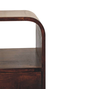 HomeRoots 22" Chestnut Solid Wood Nightstand with Drawer - Handcrafted, Durable & Stylish Compact Accent Table 651502