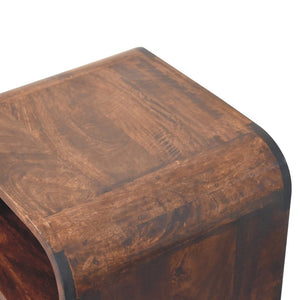 HomeRoots 22" Chestnut Solid Wood Nightstand with Drawer - Handcrafted, Durable & Stylish Compact Accent Table 651502
