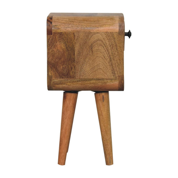 HomeRoots 16" Oak Solid Wood Nightstand - Handcrafted Compact Table with Drawer & Open Shelf for Modern Spaces 651503