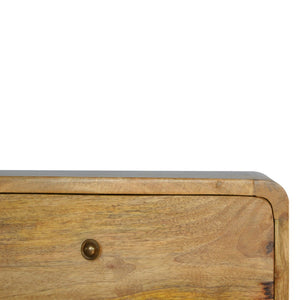HomeRoots 18" Handcrafted Oak Floating Nightstand with Two Drawers - Rustic Vintage Design for Any Space 651509