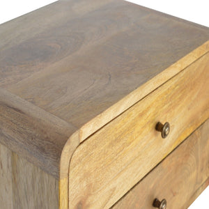 HomeRoots 18" Handcrafted Oak Floating Nightstand with Two Drawers - Rustic Vintage Design for Any Space 651509