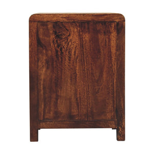 HomeRoots 24" Elegant Walnut Solid Wood Nightstand with 3 Drawers - Stylish Storage for Any Space! 651512