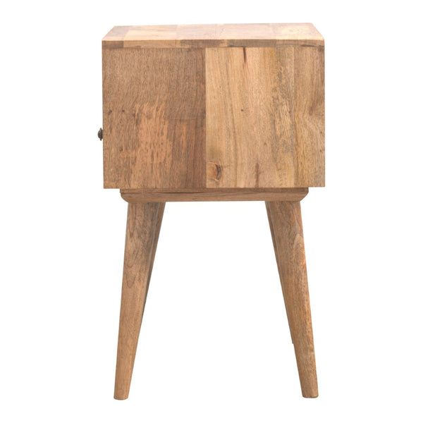 HomeRoots 23" Natural Solid Wood Nightstand with Drawer & Open Shelf - Stylish, Versatile Storage Solution for Any Room 651518