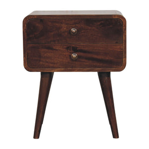 HomeRoots 22" Chestnut Solid Wood Nightstand with Two Drawers – Timeless Elegance for Bedroom or Living Room 651523