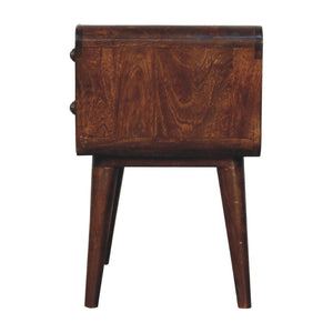 HomeRoots 22" Chestnut Solid Wood Nightstand with Two Drawers – Timeless Elegance for Bedroom or Living Room 651523