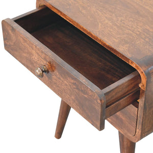 HomeRoots 22" Chestnut Solid Wood Nightstand with Two Drawers – Timeless Elegance for Bedroom or Living Room 651523