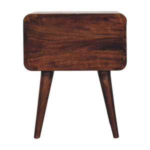 HomeRoots 22" Chestnut Solid Wood Nightstand with Two Drawers – Timeless Elegance for Bedroom or Living Room 651523