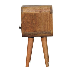 HomeRoots 16" Stylish Oak Solid Wood Nightstand with Drawer & Shelf - Handcrafted Compact Elegance for Any Room 651525