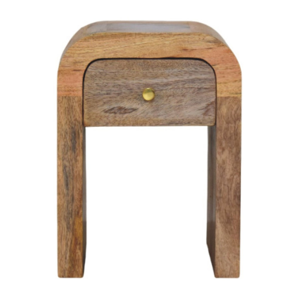 HomeRoots 16" Beige Solid Wood Nightstand with Drawer - Modern, Versatile Accent Table for Any Room Décor 651526