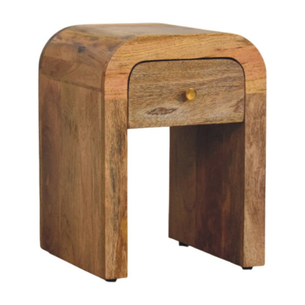 HomeRoots 16" Beige Solid Wood Nightstand with Drawer - Modern, Versatile Accent Table for Any Room Décor 651526
