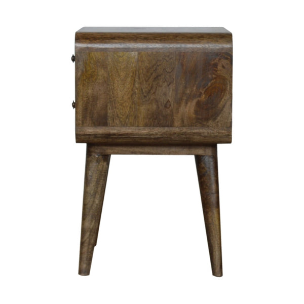 HomeRoots 22" Natural Solid Wood Distressed Two-Drawer Nightstand - Rustic Charm Meets Modern Elegance! 651528