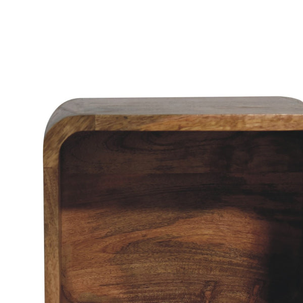 HomeRoots 12" Stylish Oak Floating Nightstand - Compact Solid Wood Shelving Solution for Modern Bedrooms 651533