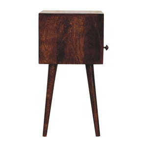 HomeRoots 22" Walnut Nightstand - Handcrafted Solid Wood with Drawer & Open Shelf for Stylish Storage Solutions 651539