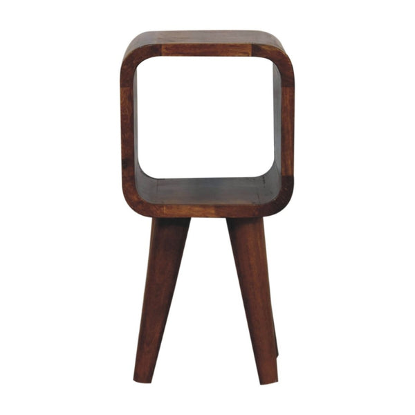 HomeRoots 16" Chestnut Solid Wood Nightstand - Artisan-Crafted, Modern Square Accent Table for Any Space 651546