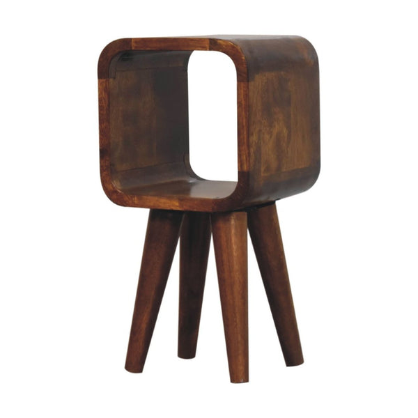HomeRoots 16" Chestnut Solid Wood Nightstand - Artisan-Crafted, Modern Square Accent Table for Any Space 651546