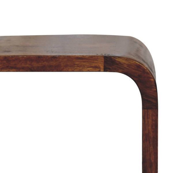 HomeRoots 16" Chestnut Solid Wood Nightstand - Artisan-Crafted, Modern Square Accent Table for Any Space 651546