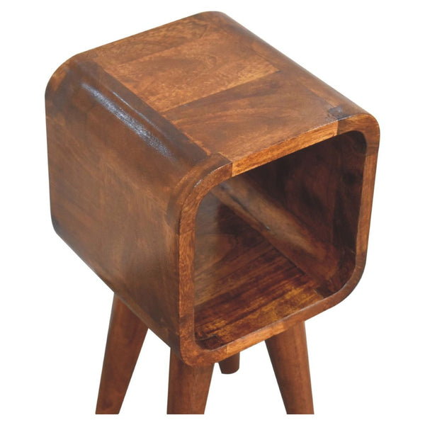 HomeRoots 16" Chestnut Solid Wood Nightstand - Artisan-Crafted, Modern Square Accent Table for Any Space 651546