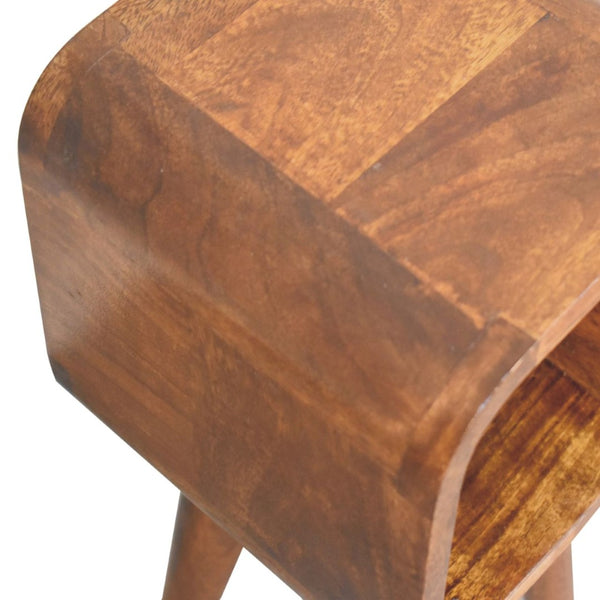 HomeRoots 16" Chestnut Solid Wood Nightstand - Artisan-Crafted, Modern Square Accent Table for Any Space 651546