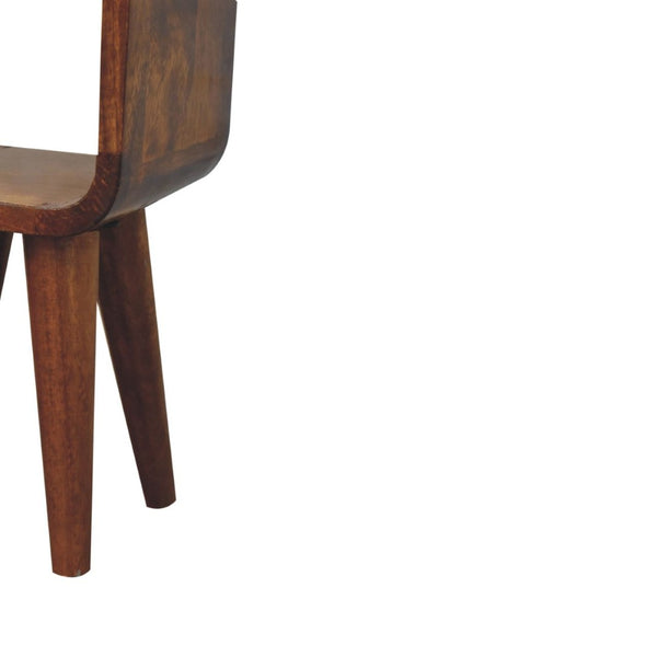 HomeRoots 16" Chestnut Solid Wood Nightstand - Artisan-Crafted, Modern Square Accent Table for Any Space 651546