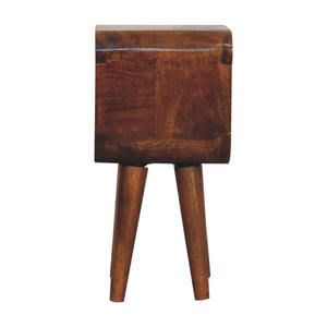 HomeRoots 16" Chestnut Solid Wood Nightstand - Artisan-Crafted, Modern Square Accent Table for Any Space 651546