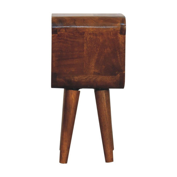 HomeRoots 16" Chestnut Solid Wood Nightstand - Artisan-Crafted, Modern Square Accent Table for Any Space 651546