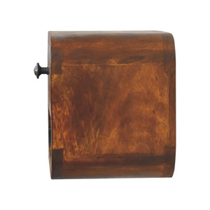 HomeRoots 8" Dark Brown Solid Wood Nightstand with Drawer & Open Shelf – Compact Storage Solution for Any Room 651548