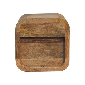 HomeRoots 8" Beige Solid Wood Nightstand with Drawer – Compact, Modern Design for Effortless Bedroom Style 651549