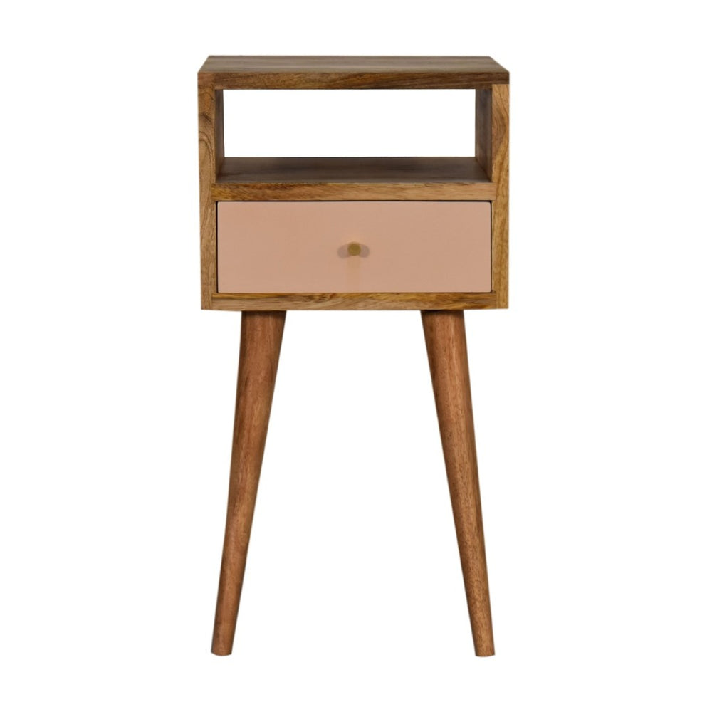 HomeRoots 22" Light Brown Solid Wood Nightstand with Drawer - Versatile Accent Table for Bedroom & More 651555