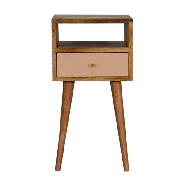 HomeRoots 22" Light Brown Solid Wood Nightstand with Drawer - Versatile Accent Table for Bedroom & More 651555