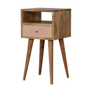 HomeRoots 22" Light Brown Solid Wood Nightstand with Drawer - Versatile Accent Table for Bedroom & More 651555