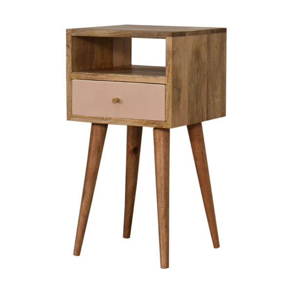 HomeRoots 22" Light Brown Solid Wood Nightstand with Drawer - Versatile Accent Table for Bedroom & More 651555