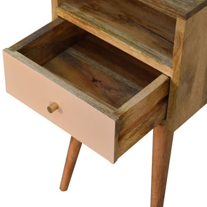 HomeRoots 22" Light Brown Solid Wood Nightstand with Drawer - Versatile Accent Table for Bedroom & More 651555