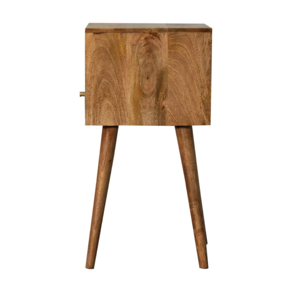 HomeRoots 22" Light Brown Solid Wood Nightstand with Drawer - Versatile Accent Table for Bedroom & More 651555