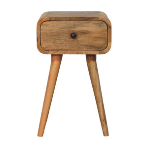 HomeRoots 19" Beige Solid Wood Nightstand with One Soft-Close Drawer - Compact, Modern & Versatile Design 651572