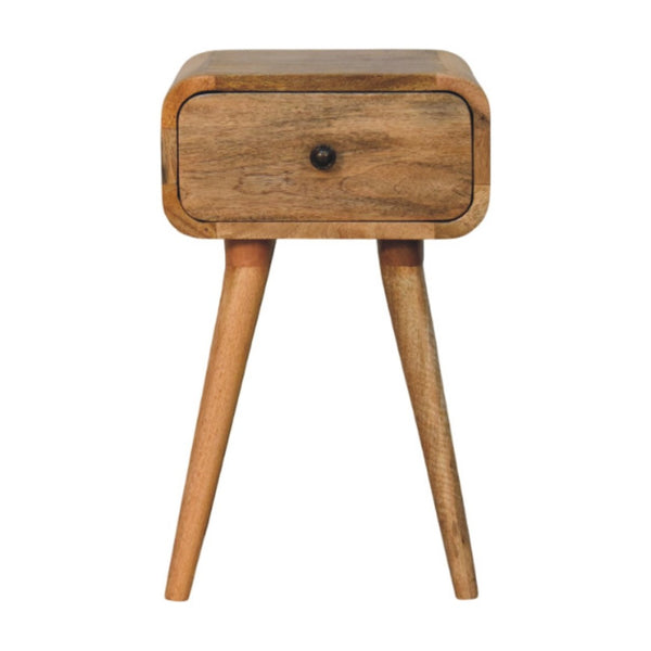 HomeRoots 19" Beige Solid Wood Nightstand with One Soft-Close Drawer - Compact, Modern & Versatile Design 651572