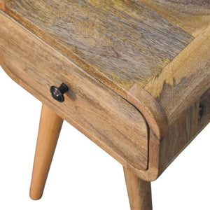 HomeRoots 19" Beige Solid Wood Nightstand with One Soft-Close Drawer - Compact, Modern & Versatile Design 651572