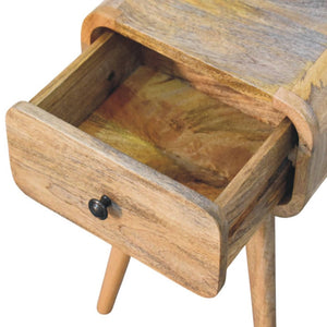 HomeRoots 19" Beige Solid Wood Nightstand with One Soft-Close Drawer - Compact, Modern & Versatile Design 651572