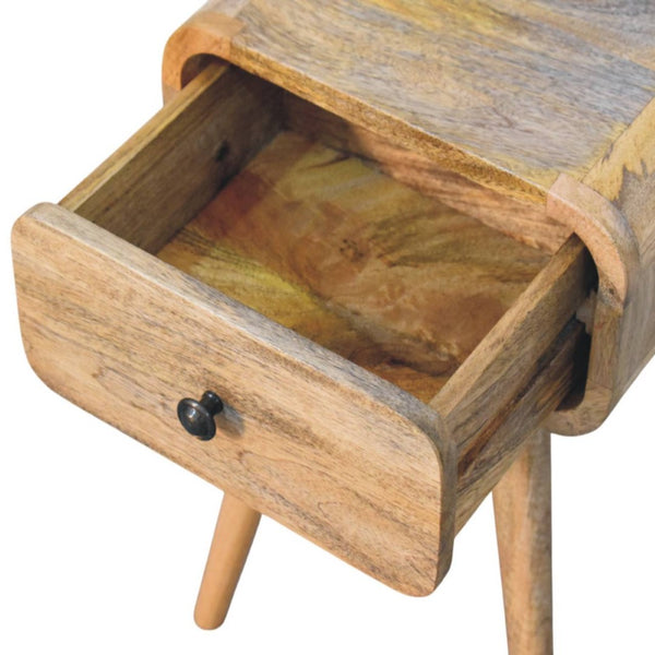 HomeRoots 19" Beige Solid Wood Nightstand with One Soft-Close Drawer - Compact, Modern & Versatile Design 651572