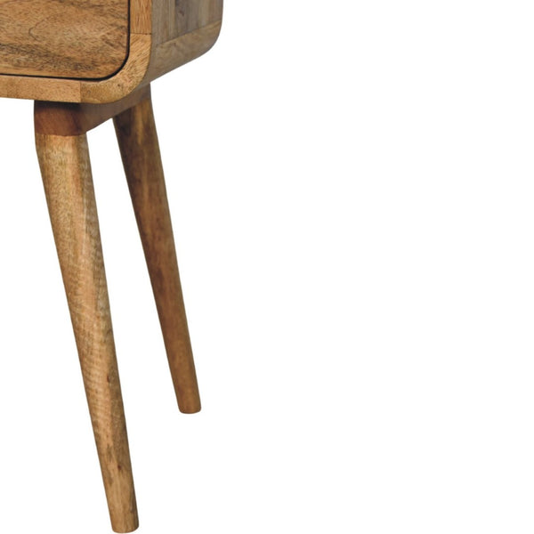 HomeRoots 19" Beige Solid Wood Nightstand with One Soft-Close Drawer - Compact, Modern & Versatile Design 651572