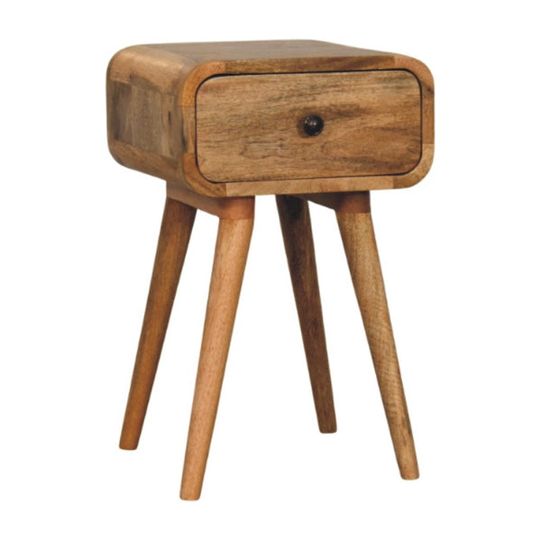 HomeRoots 19" Beige Solid Wood Nightstand with One Soft-Close Drawer - Compact, Modern & Versatile Design 651572
