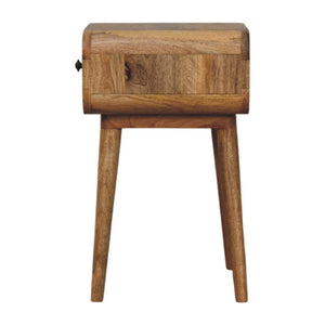 HomeRoots 19" Beige Solid Wood Nightstand with One Soft-Close Drawer - Compact, Modern & Versatile Design 651572