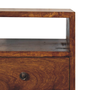 HomeRoots 20" Solid Wood Nightstand with Two Drawers - Modern Design, Compact, Versatile & Ready to Use! 651577